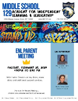 ENL Parent Meeting Flyer- English